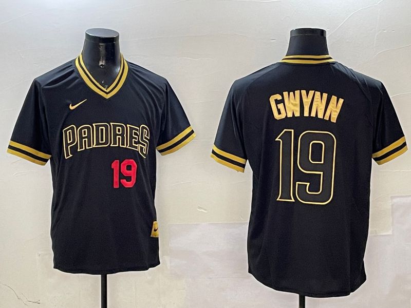 Men San Diego Padres #19 Gwynn Black Gold Game 2025 Nike MLB Jersey style 3256->san diego padres->MLB Jersey
